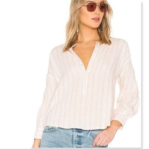 Joie Striped Long Sleeve Blouse